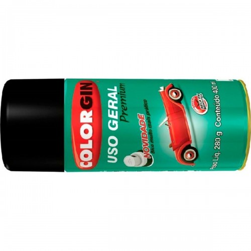 Tinta Spray Colorgin Uso Geral Preto 400Ml 52001