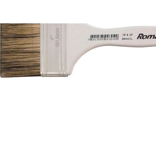 Pincel Trincha Pintura Roma   312 X 2.1/2'' Sintetica Branca 312-006 - Kit C/12 