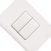 Conjunto Perlex Aros 4X2 Branco Com Placa(2Simples) 7382