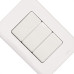 Kit C/4 - Conjunto Perlex Aros 4X2 Branco Com Placa(3Simp...