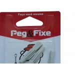 Cartela Bucha Fixacao Drywal 06+Parafuso Phillips Peg&Fixe Kit 6 Pecas Apoc/02