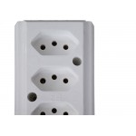 Tomada Barra Interneed   Tripla 10/20A 2 Polos +Terra Branca 66477