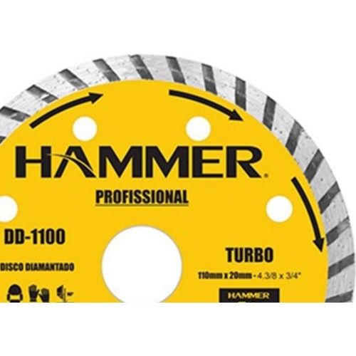 Disco Diamantado Hammer Turbo 110Mm Seco Gydd1100