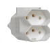 Pino 3 Saidas 2 Polos+Terra Exatronic Branco Sp2033Bc - Kit C/12 