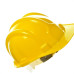 Capacete Com Carneira Plastcor Plastico Amarelo 