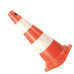 Cone Rigido Plastcor Plastico Laranja/Branco 75Cm 