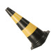 Cone Rigido Plastcor Plastico Preto/Amarelo 50Cm 700.01304