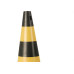 Cone Rigido Plastcor Plastico Preto/Amarelo 50Cm 700.01304