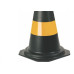 Cone Flexivel Plastcor Plastico Preto Refletivo 50Cm 