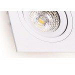 Spot Led Galaxy Quadrado 05W 3000K Direcionavel 1810