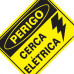 Placa Sinalizacao Poliestireno 15X20 ''Perigo Cerca Eletrica''  220Bs