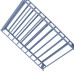Estante Para 54 Gavetas 5 Nocram 1004X246X1500Mm Ne54/5 Nocram