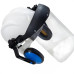 Capacete Com Abafador+Viseira Plastcor Branco 