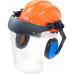 Capacete Com Abafador+Viseira Plastcor Laranja 