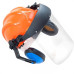 Capacete Com Abafador+Viseira Plastcor Laranja 