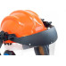 Capacete Com Abafador+Viseira Plastcor Laranja 