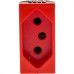 Modulo Pial Plus+ Vermelho 1Tomada 20A Borne Parafuso 615079Vm