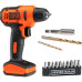 Furadeira/Parafusadeira Black & Decker 3/8''12V Bateria Com 13 Acessorios Ld12S-Br