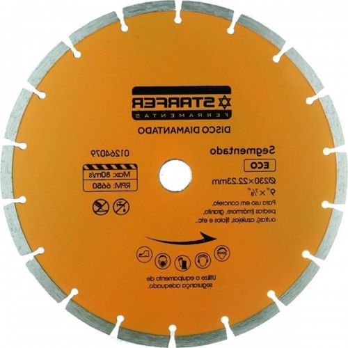 Disco Diamantado Starfer Eco Segmentado 230Mm Seco/Agua 