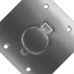 Placa Piso Inox 4X4''Tomada Universal''Com 1 Tampa Unha Pi44Tu