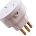 Pino Adaptador (Entrada =3 Redondo/Saida =3 Chato) Ilumi 20A Branco 1218Pct - Kit C/10 