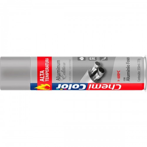 Tinta Spray Chemicolor Alta Temperatura Aluminio 350Ml 