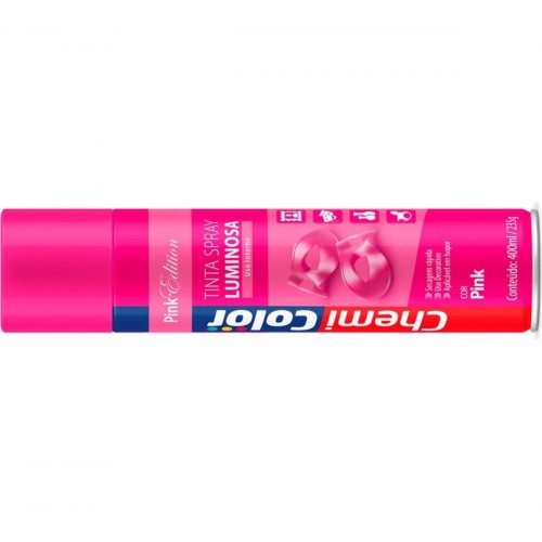 Tinta Spray Chemicolor Luminescente Rosa Pink 400Ml 