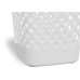 Cesto Papeleiro Plastico Shangri-La Quadrado Branco 24X24Cm 