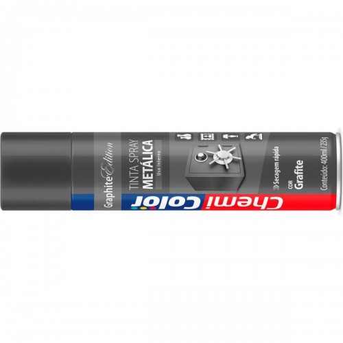 Tinta Spray Chemicolor Metalico Grafite 400Ml 