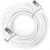 Fio Coaxial Rg 06 Com Conector Branco 67 100pcs 10M 3213