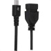 Cabo Micro Usb Mobile - Micro Usb + Usb A Femea - 17Cm - Preto 018-0112