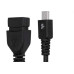 Cabo Micro Usb Mobile - Micro Usb + Usb A Femea - 17Cm - Preto 018-0112