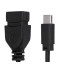 Cabo Tipo C Mobile - Tipo C + Usb A Femea - 17Cm - Preto 018-0114