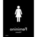 Placa Sinalizacao Poliestireno 15X18 ''Feminino (Portugues/Ingles)'' Blk03