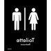 Placa Sinalizacao Poliestireno 15X18 ''Toilette Unissex (Portugues/Ingles)'' Blk04