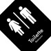 Placa Sinalizacao Poliestireno 15X18 ''Toilette Unissex (Portugues/Ingles)'' Blk04