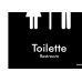 Placa Sinalizacao Poliestireno 15X18 ''Toilette Unissex (Portugues/Ingles)'' Blk04