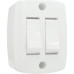 Interruptor Externo Ilumi Retangular Branco 2 Simples Com 1Peca 16562