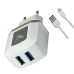 Carregador Flexgold Com Pino Adaptador Com Cabo Iphone 2.1A Kit Xc-Ur8