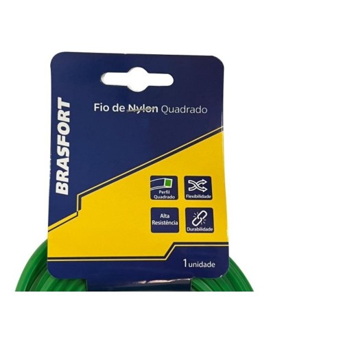 Fio De Nylon Brasfort Quadrado 2,7Mm/ 10M 9005