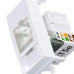 Modulo Margirius Sleek 1 Tomada Rede Rj45 Branco 16045