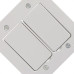 Placa Piso Aluminio Tramontina 4X4 Unha Para 2 Modulos Lux 