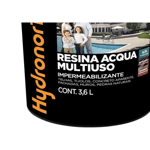 Resina Multiuso Hydronorth Acqua Color Brilhante 3,6L Ceramica Onix Galao 