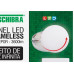 Luminaria Led Plafon Taschibra Frameless Borda Infinita Externo Quadrado 36W 3000K 22,2Cm 