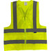 Colete Para Sinalizacao Brasfort 4 Linhas Com Ziper Amarelo G 9101