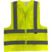 Colete Para Sinalizacao Brasfort 4 Linhas Com Ziper Amarelo G 9101