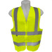 Colete Para Sinalizacao Brasfort 4 Linhas Com Ziper Amarelo G 9101
