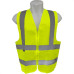 Colete Para Sinalizacao Brasfort 4 Linhas Com Ziper Amarelo Xg 9102