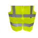Colete Para Sinalizacao Brasfort 4 Linhas Com Ziper Amarelo Xg 9102