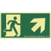 Placa Sinalizacao Pvc 20X30 ''Saida Seta Sobe Esquerda Fluorescente'' 250Ch